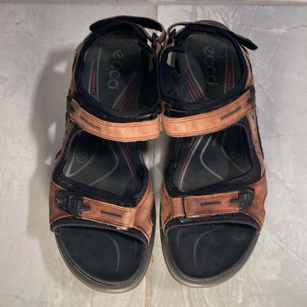 ECCO Yucatán adjustable strap leather sandals 42